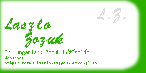 laszlo zozuk business card